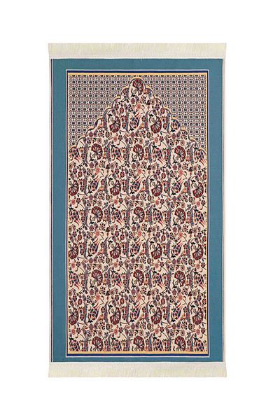 Bursa İpek Tulip Patterned Pomegranate Carnation Tapestry Prayer Rug