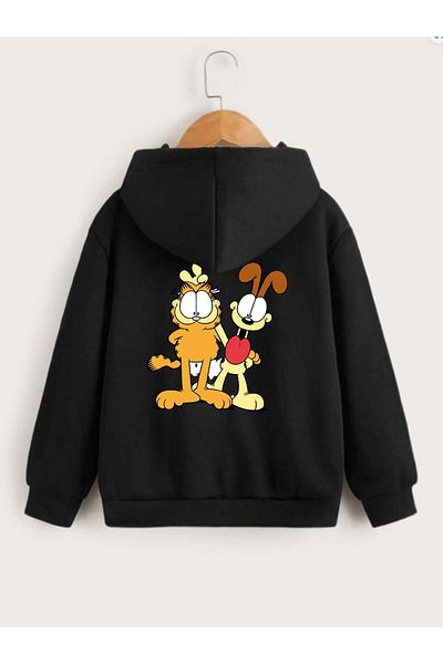 VASK - Unisex Kids Hooded Oversize Sweatshirt - Garfeld