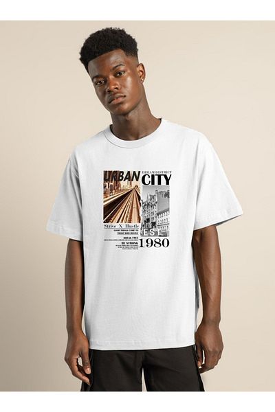MODADEER Unisex Urban City Oversize Tshirt