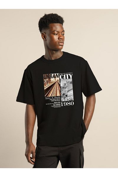 MODADEER Unisex Urban City Oversize Tshirt