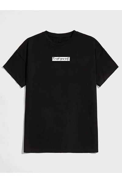 VASK Unisex TRUST YOURSELF Μπλουζάκι με στάμπα Oversize