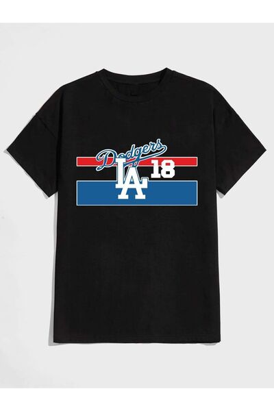 VASK Унісекс DODGERS надрукований оверсайз футболка