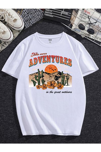MODADEER Unisex Adventures Oversize T-shirt