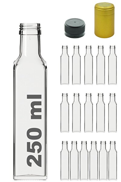 Afracam 250 ml Şeffaf Maraska Kilitli Kapaklı Ve Kapüşonlu Köşeli 250 Cc Boş ...