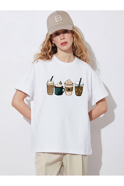 VASK Μπλουζάκι Unisex Coffe με στάμπα Oversize