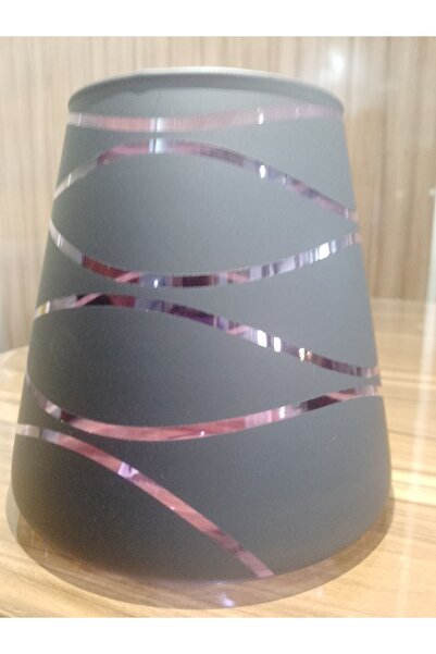 Candle Vase Sticlă triunghiulară modernă de lux cu model de canale de apă vio...