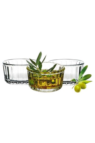 Paşabahçe 53943 Ramekin Mini Glass Bowl - Set of 6 Jam Bowl and Sauce Bowl