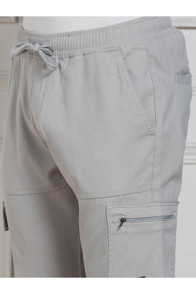 Dennis Lingo By Styli Cotton Lycra Solid Stretchable Regular Fit Cargo Joggers