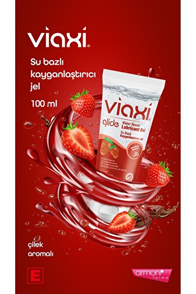 Viaxi Glide Çilek Aromalı Çilekli Kayganlaştırıcı Jel 100 Ml