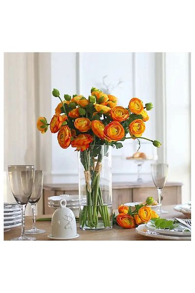 Paşabahçe 30 cm Medium Cylinder Glass Vase - Decorative and Perforated Hand Fabrication