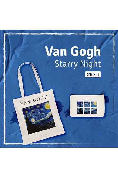 daystore Βαν Γκογκ |   Starry Night - Σετ 2 (τσάντα και θήκη για στυλό)