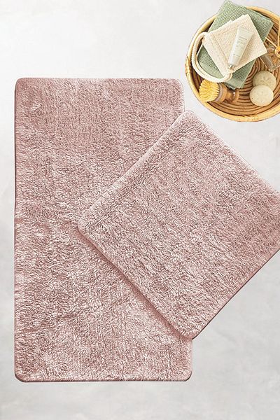 Chilai Home Βαμβακερό Basic Pink Σετ 2 τεμαχίων Χαλί μπάνιου Bpmk