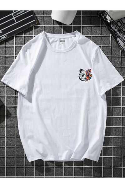 MODADEER Unisex πολύχρωμο μπλουζάκι Panda Oversize