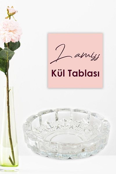 Vidrex Lamiss Crystal Luxury Glass Ashtray & Glass Ash Tray