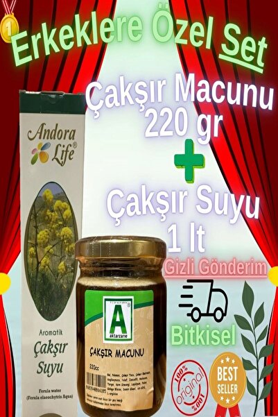 Aktarzane Çakşır Otu Macunu 220gr Ve Çakşır Suyu 1 Lt Ikili Avantajlı Süper Set Erkeklere Özel