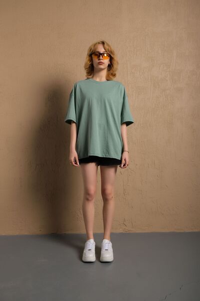 VASK Унісекс 100% бавовна, трикотажна футболка з коміром-стійкою