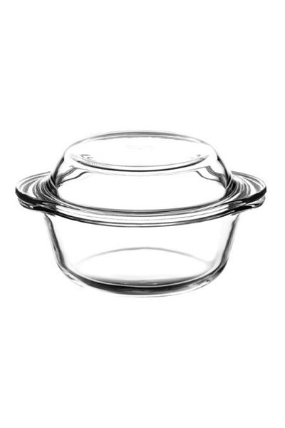 Paşabahçe Borcam 2 Pieces 1 Liter Glass Pot with Lid 59033