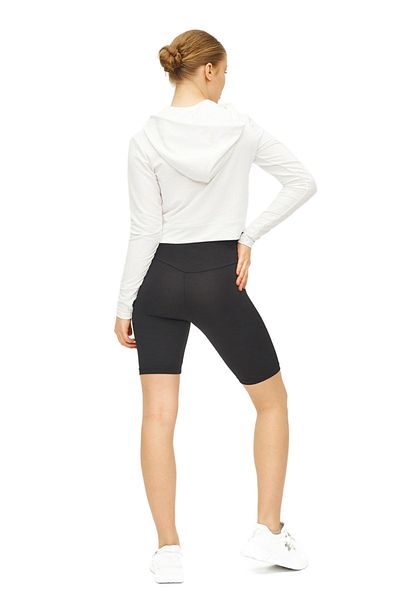 cervus Women's Long Sleeve Hooded Top And Short Tights Biker Two Piece Set