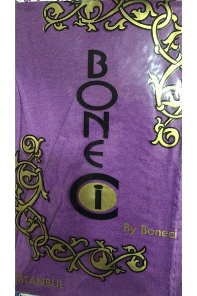 MASAL TUHAFİYE Solid Color Stitched Bonnet - Dark Lilac Combed Bonnet