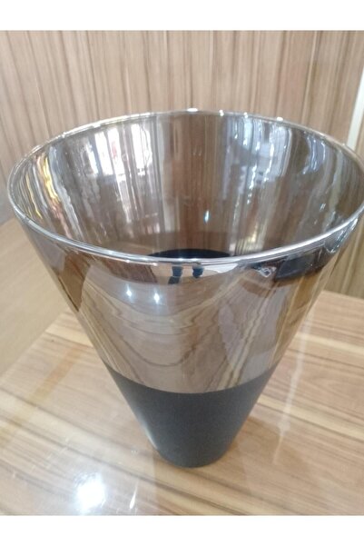 Candle Vase Cel mai mare vază conică din sticlă de culoare titan