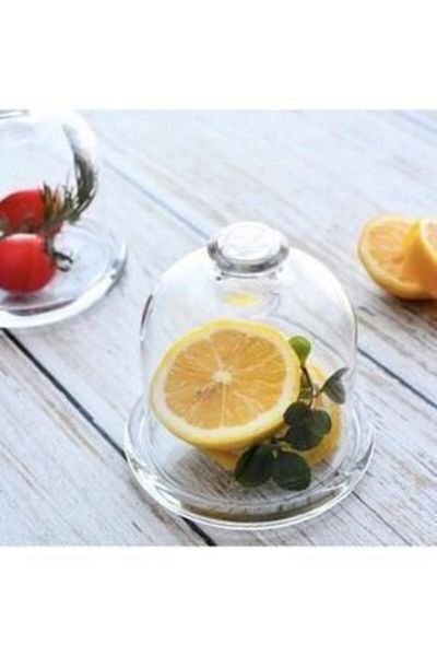 Paşabahçe Basic Glass Lemon Storage Container with Lid 98397