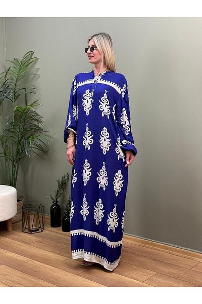 Serra Butik Hijab Dress - Alaçatı Patterned
