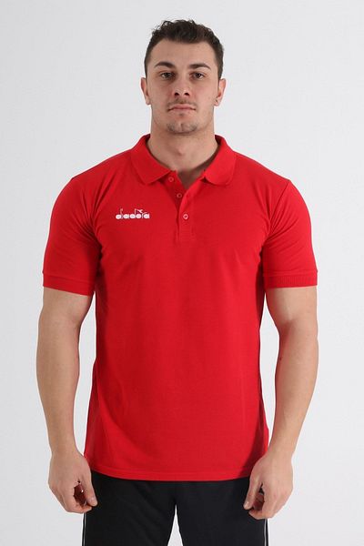 Diadora Red Liv Camping Polo T-Shirt