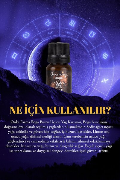 OnkaFarma Onka Farma Boğa Burcu Uçucu Yağ Karışımı 10 ml - Burç Serisi Aromaterapi