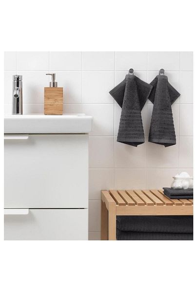 IKEA Vagsjön Hand Towel, Dark Gray 4-Pack