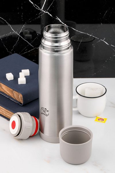 Cooker Termo din oțel inoxidabil cu două straturi de 750 ml – rezistent la scurgeri, sistem de acoperire dublă, 12 ore cald și 24 ore rece