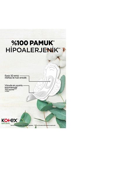Kotex Natural Normal Sanitary Pad 20 Pieces 4 Pieces