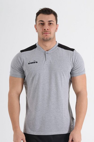 Diadora Μπλουζάκι μωρού με γιακά σε γκρι Muline