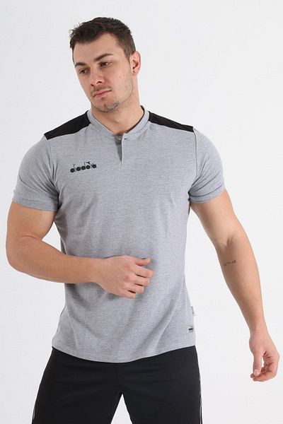 Diadora Μπλουζάκι μωρού με γιακά σε γκρι Muline
