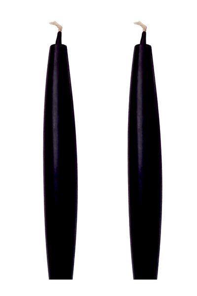 Petekoğlu Balmumu Mum (2 ADET SİYAH) Şamdan Mumu Mermi Formunda Masa Mumu 22 ...