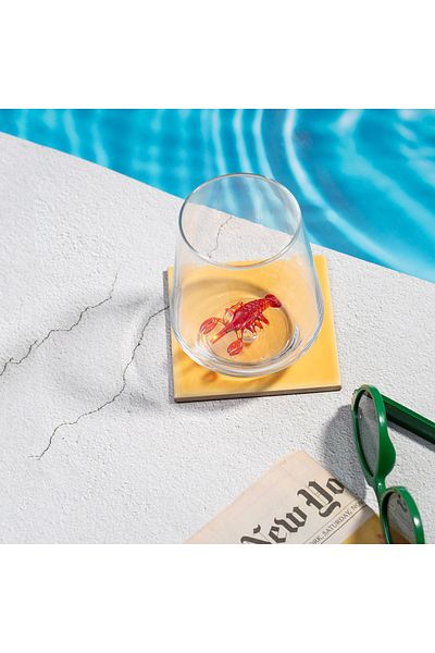ADAMODART Water Cup with Lobster Glass Figure - Single