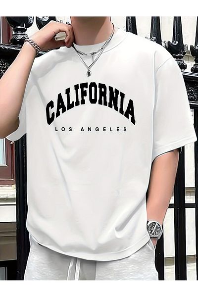 Let's Wear Ανδρικό μπλουζάκι California Los Angeles Printed Premium