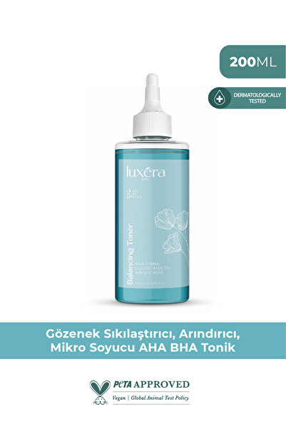 luxera paris Komedon, Gözenek, Leke Karşıtı Arındırıcı Vegan Tonik, (aha + Bha, Centella Asiatica + Panthenol)