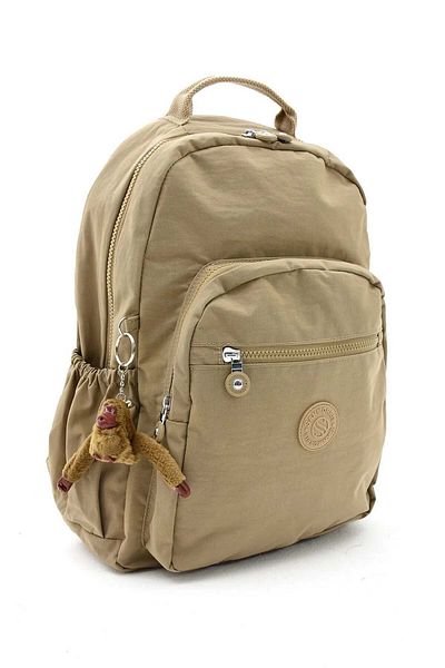 Lifonbag Σχολείο και σακίδιο πλάτης για φορητό υπολογιστή Unisex Crinkle σε μπεζ χρώμα - Αδιάβροχο, Πολλαπλών Διαμερισμάτων, Μεγάλο Μέγεθος