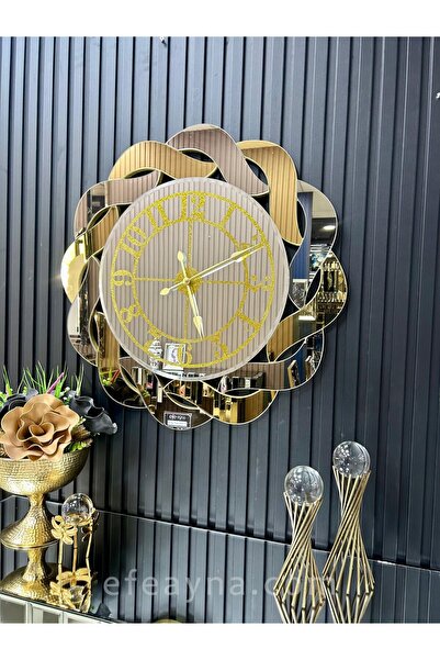 Efe Ayna BURGU-GOLD & BRONZ DUVAR SAATİ 80CM