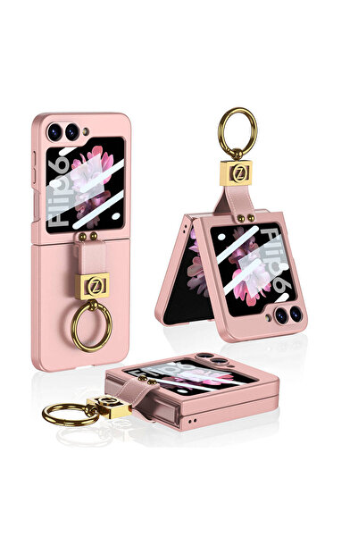 halkhouse Samsung Galaxy Z Flip 6 Kılıf Z Harfli Yüzüklü Kıpta Kapak