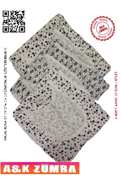 A&K ZÜMRA Wide Strap Mother Patterned Undershirt 3" Pack