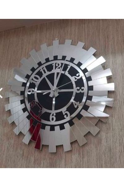 Tooall Luxury Wall Clock Silver Sun Embossed Decorative Special Decorative Clock for Your Home or Business