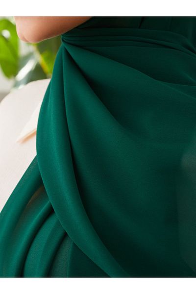 Femple Modest Σάλι σιφόν Pine Green Luxury - Hijab 180x70cm