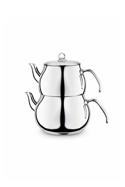 Genel Markalar Çelik Çaydanlık Orta Boy Metal Sap Çift Kapaklı Baron Orta