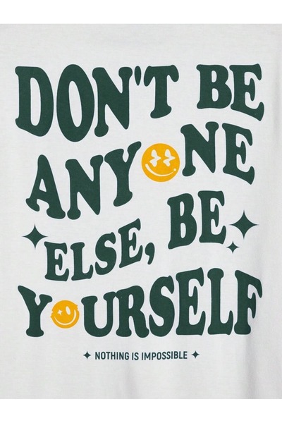 PERISENSE Dont Be Σετ 2 εμπριμέ σορτς και μπλουζάκια - Λευκό Πράσινο