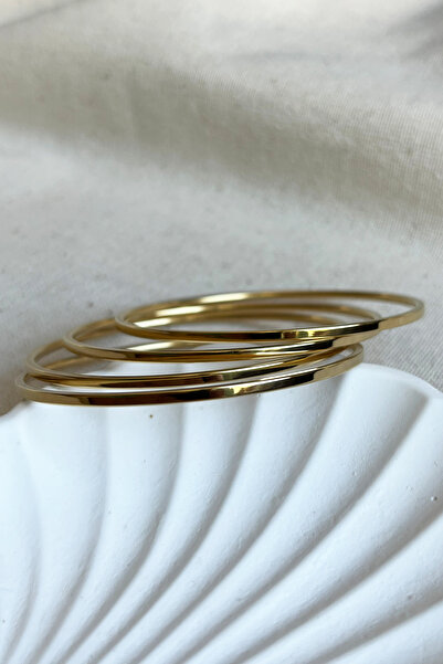 MODA Caprea Çelik 18 cm 1 Adet Ajda Bilezik Kibrit Çöpü Kadın Bilezik Kararmaz Kadın Bileklik