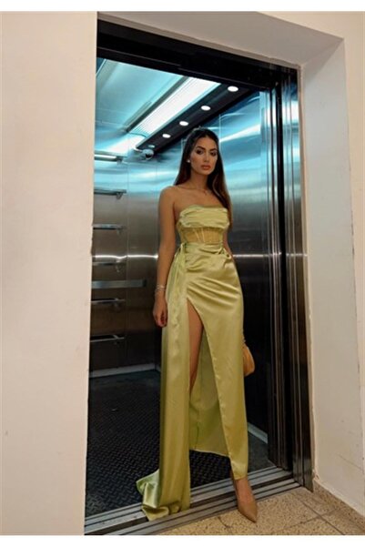 Sindimoda Mandy Saten Abiye 79848 FISTIK YEŞİLİ