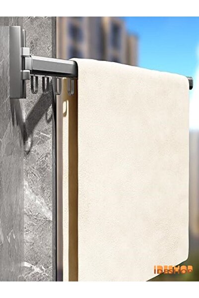 Genel Markalar Elbise Kurutma Askısı, Katlanabilir Balkon, Çamaşırhane, Banyo  Alüminyum Çubuk 360° Dönen,