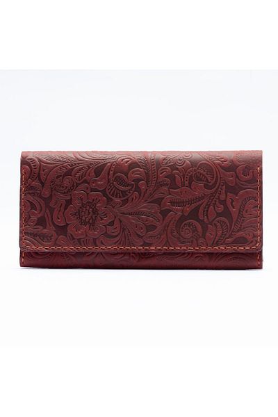 Bakani Leather Genuine Leather Handmade Women's Wallet - 8 Cards, 2 Banknotes, Mobile Phone and Coin Pocket