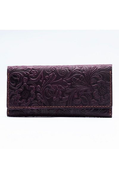 Bakani Leather Genuine Leather Handmade Women's Wallet - 8 Cards, 2 Banknotes, Mobile Phone and Coin Pocket
